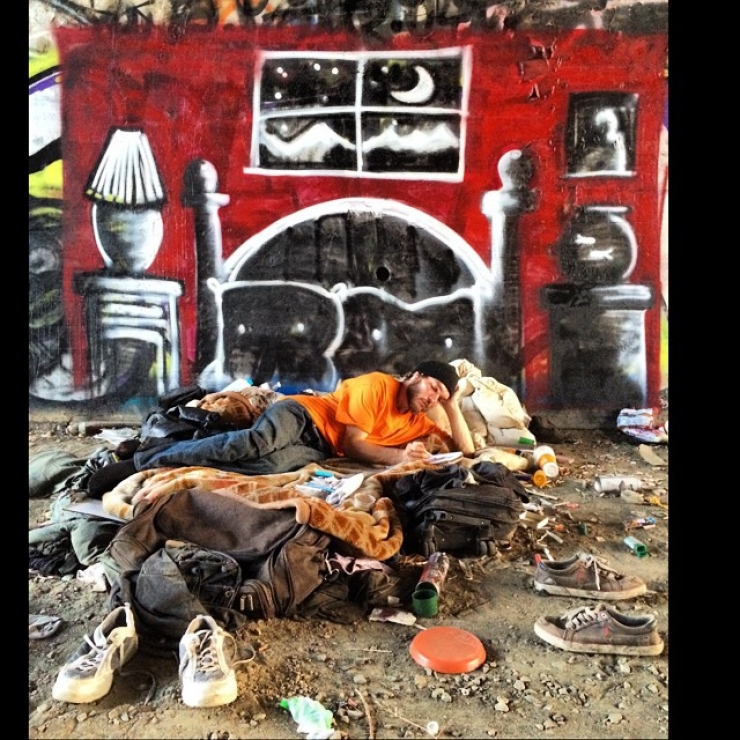 Illustration de l'article : 10 dessins pour sans-abris par le street-artist Skid Robot