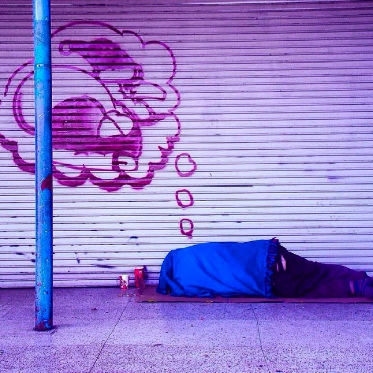 Illustration de l'article : 10 dessins pour sans-abris par le street-artist Skid Robot