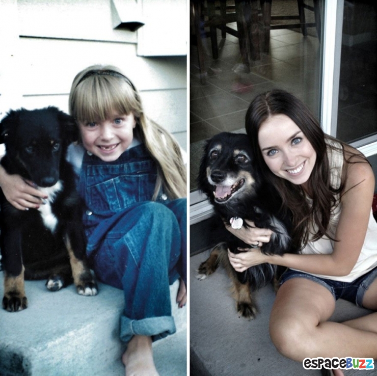 Illustration de l'article : 8 photos de duos chiens/maîtres qui ont grandi côte à côte