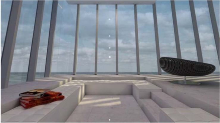 Illustration de l'article : Découvrez cet incroyable concept de maison accrochée à une falaise