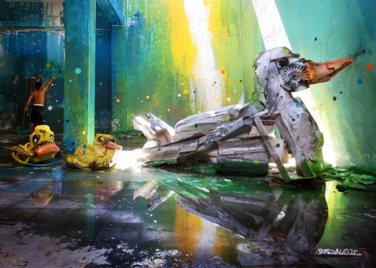 Illustration de l'article : Avec Bordalo II, le street-art prend une toute autre dimension. La preuve en 10 photos