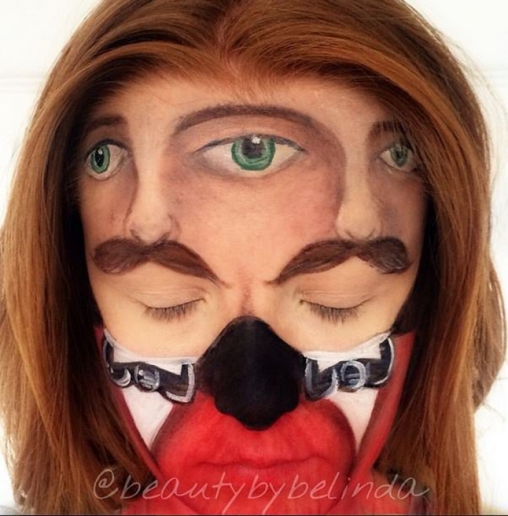 Illustration de l'article : 14 déroutants maquillages par l'artiste Belinda Maines
