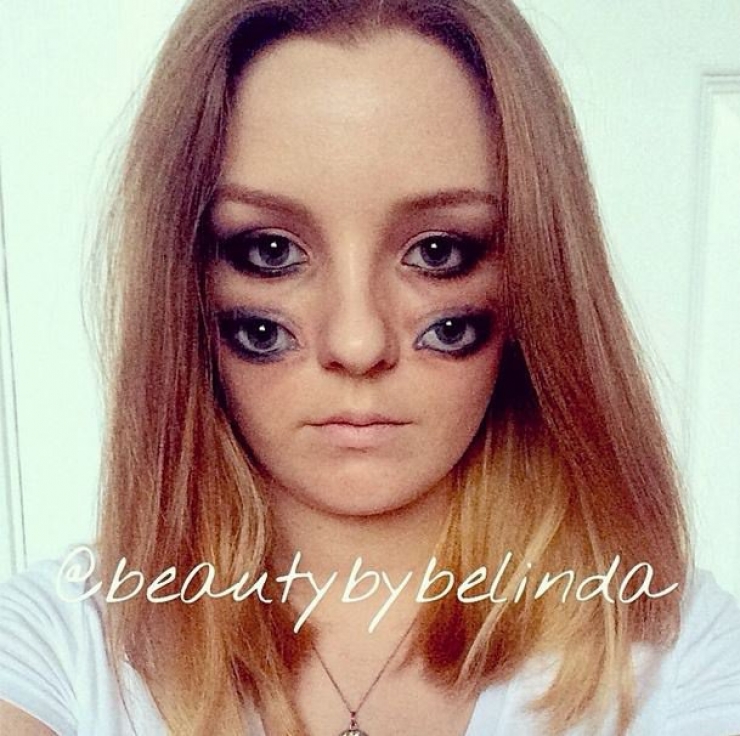 Illustration de l'article : 14 déroutants maquillages par l'artiste Belinda Maines