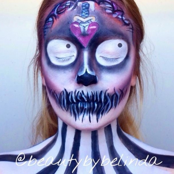 Illustration de l'article : 14 déroutants maquillages par l'artiste Belinda Maines