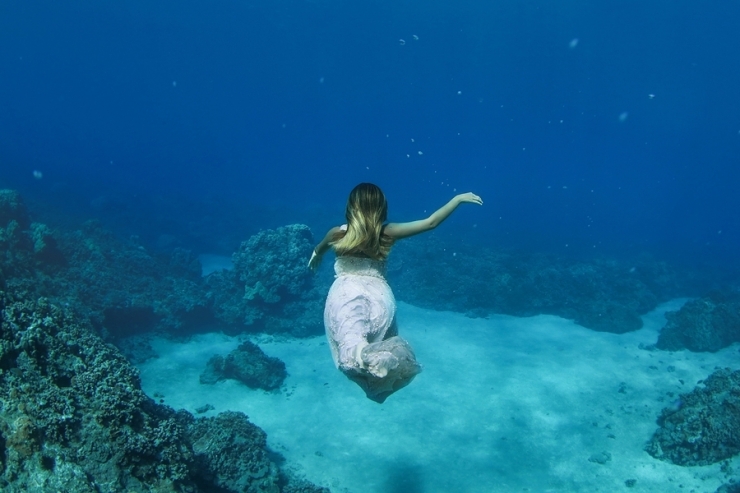 Illustration de l'article : Ne voulant pas de photos de mariage banales, ils immortalisent le moment sous l'eau !
