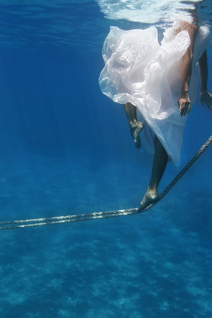 Illustration de l'article : Ne voulant pas de photos de mariage banales, ils immortalisent le moment sous l'eau !