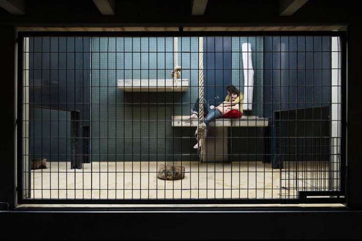 Illustration de l'article : Ce photographe a mis des humains en cage pour lutter contre l'enfermement des animaux...