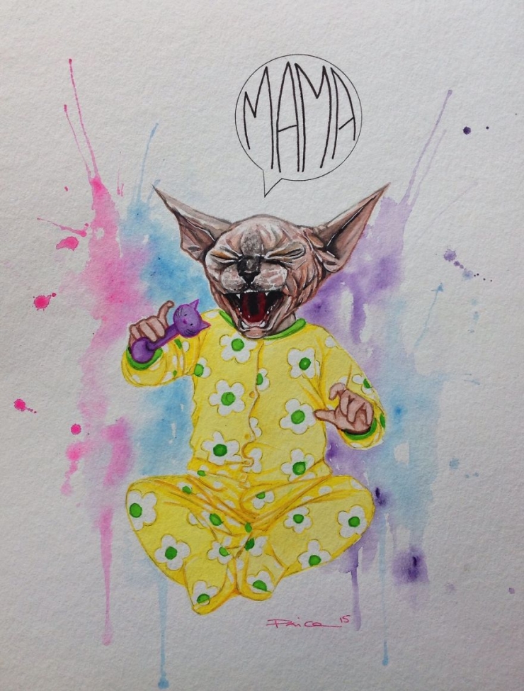 Illustration de l'article : La spécialité de cette artiste : dessiner des sphynx