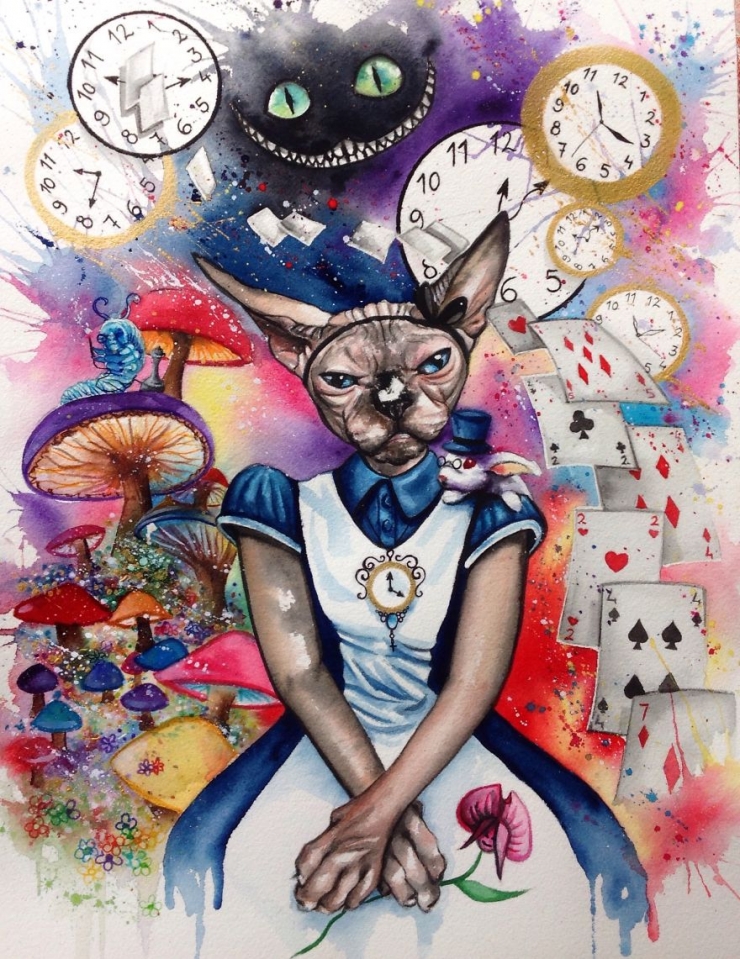 Illustration de l'article : La spécialité de cette artiste : dessiner des sphynx