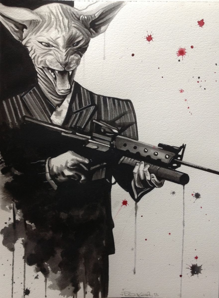 Illustration de l'article : La spécialité de cette artiste : dessiner des sphynx