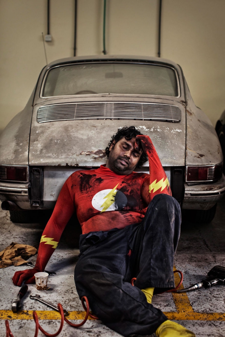 Illustration de l'article : Quand les super-h&eacute;ros deviennent Mme et Mr Tout-le-monde. 15 photos sign&eacute;es Martin Beck