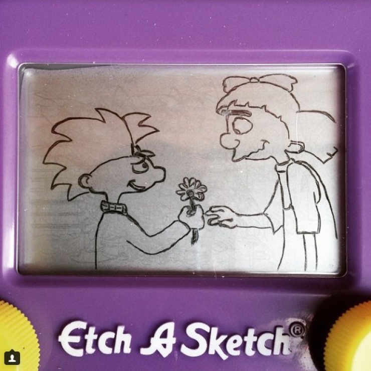 Illustration de l'article : Il r&eacute;alise d'incroyables dessins sur son ardoise magique