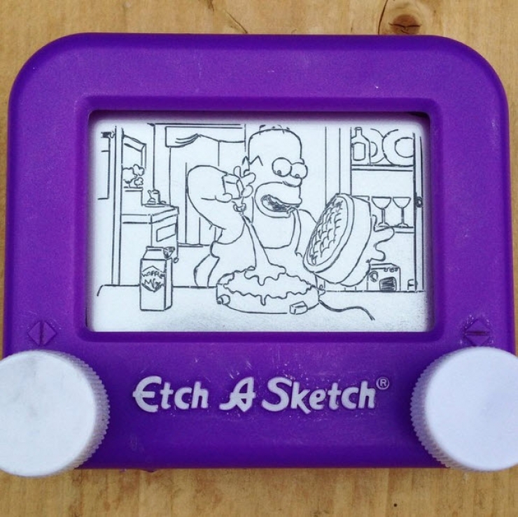 Illustration de l'article : Il r&eacute;alise d'incroyables dessins sur son ardoise magique