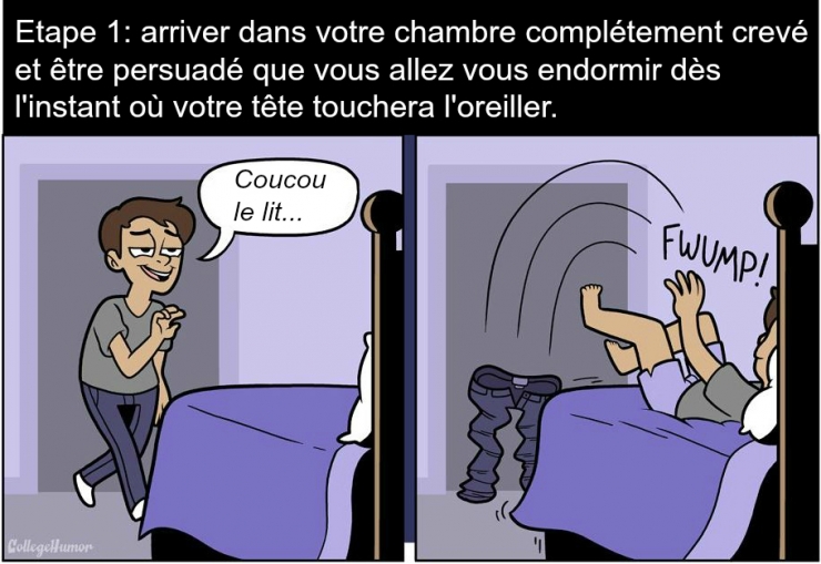 Illustration de l'article : Tous les gens qui ont du mal à s'endormir connaissent ces 7 étapes par coeur !