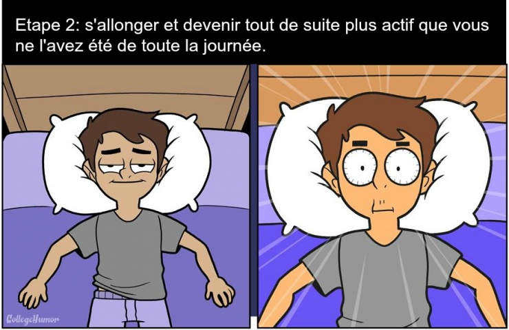 Illustration de l'article : Tous les gens qui ont du mal à s'endormir connaissent ces 7 étapes par coeur !