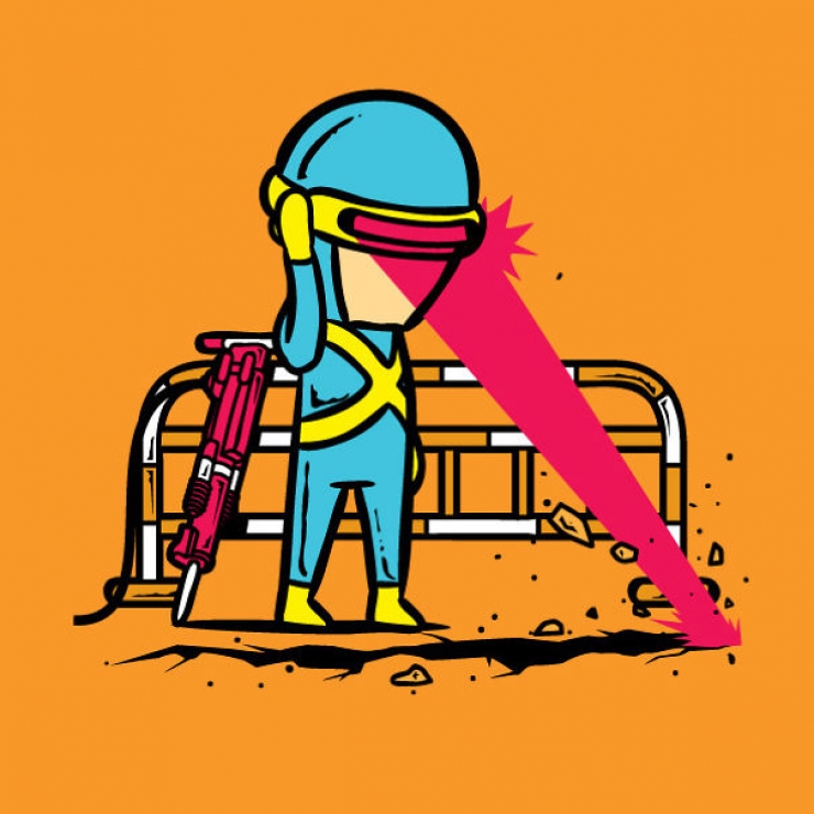 Illustration de l'article : Les emplois à mi-temps des super-héros (17 illustrations)