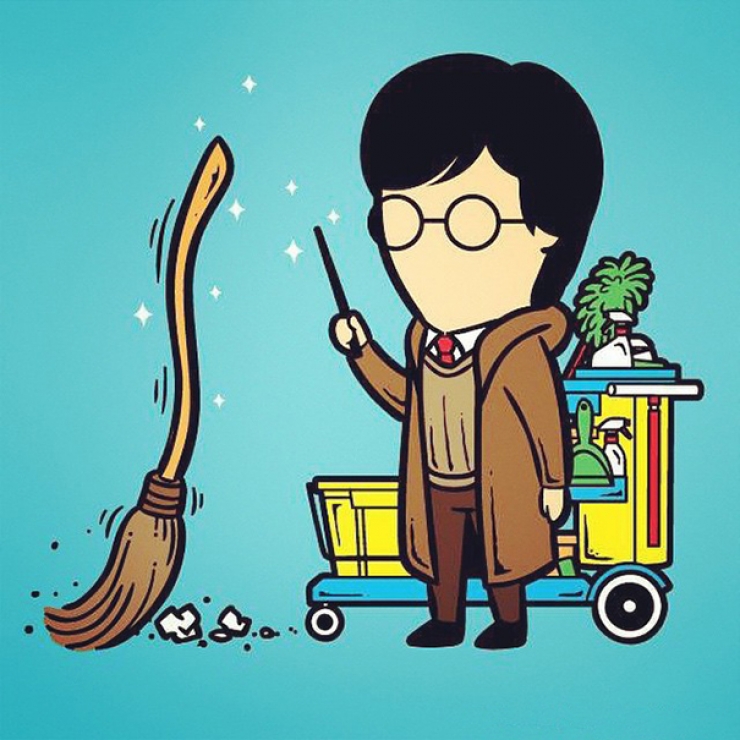 Illustration de l'article : Les emplois à mi-temps des super-héros (17 illustrations)