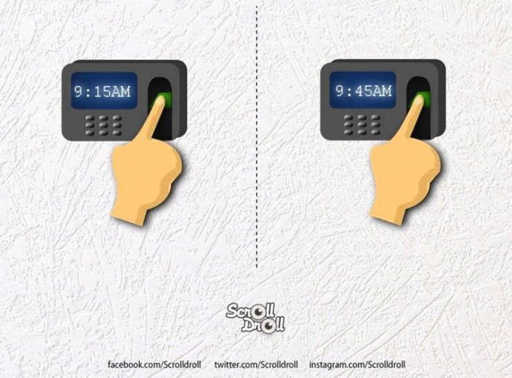 Illustration de l'article : Diff&eacute;rences entre les employ&eacute;s mod&egrave;les et les autres. 12 illustrations amusantes mais vraies !