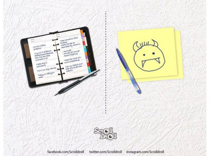 Illustration de l'article : Diff&eacute;rences entre les employ&eacute;s mod&egrave;les et les autres. 12 illustrations amusantes mais vraies !