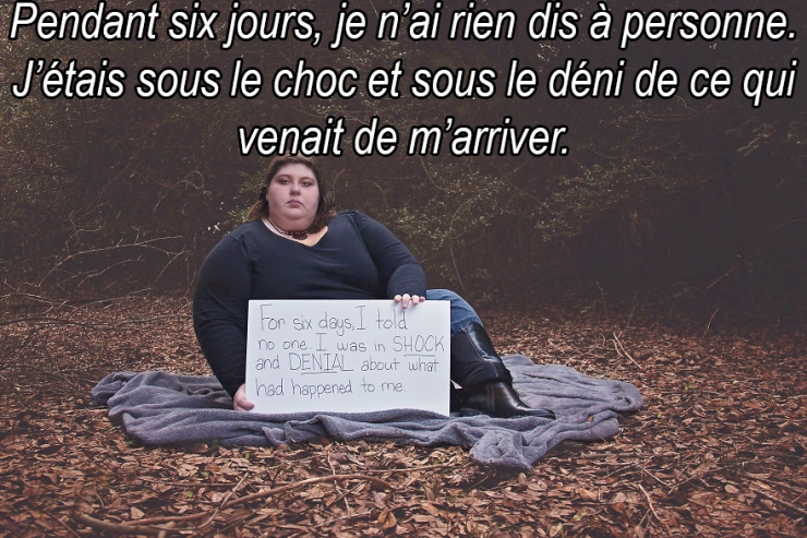 Illustration de l'article : Cette jeune femme d&eacute;nonce son violeur dans un Shooting photo impressionnant ! 