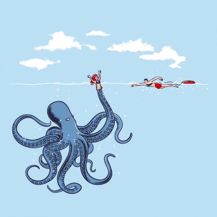 Illustration de l'article : 32 designs de t-shirt d&eacute;jant&eacute;s mais charg&eacute;s de sens, par Flying Mouse