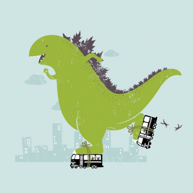 Illustration de l'article : 32 designs de t-shirt d&eacute;jant&eacute;s mais charg&eacute;s de sens, par Flying Mouse