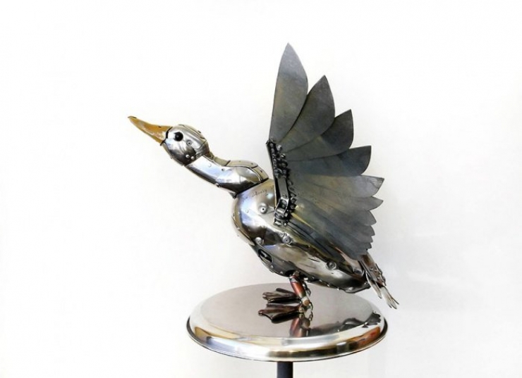 Illustration de l'article : D'incroyables sculptures animales compos&eacute;es de pi&egrave;ces m&eacute;talliques r&eacute;cup&eacute;r&eacute;es