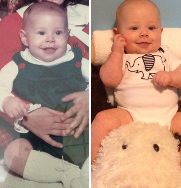 Illustration de l'article : Ces parents et enfants qui se ressemblent comme deux gouttes d'eau au même âge... De véritables sosies !