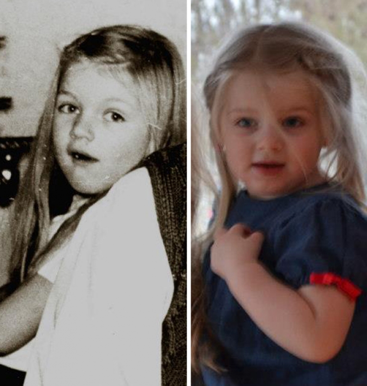 Illustration de l'article : Ces parents et enfants qui se ressemblent comme deux gouttes d'eau au même âge... De véritables sosies !