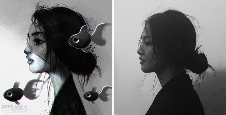 Illustration de l'article : Il utilise les photos de parfaits inconnus pour r&eacute;aliser des illustrations sublimes ! 