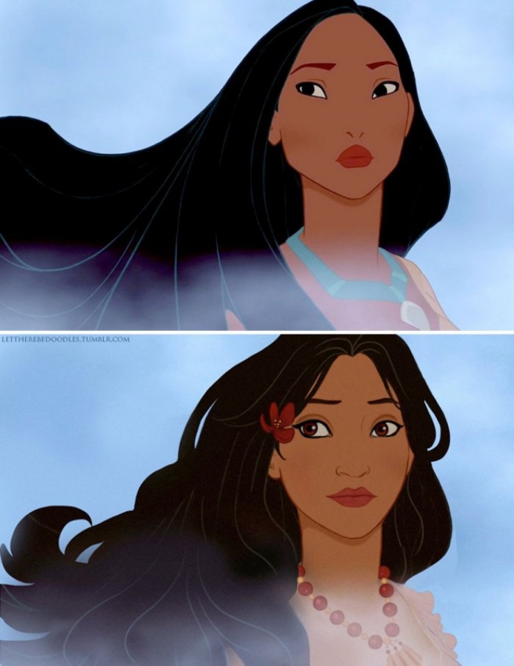 Illustration de l'article : Et si les princesses Disney avaient d'autres origines ? (15 photos)
