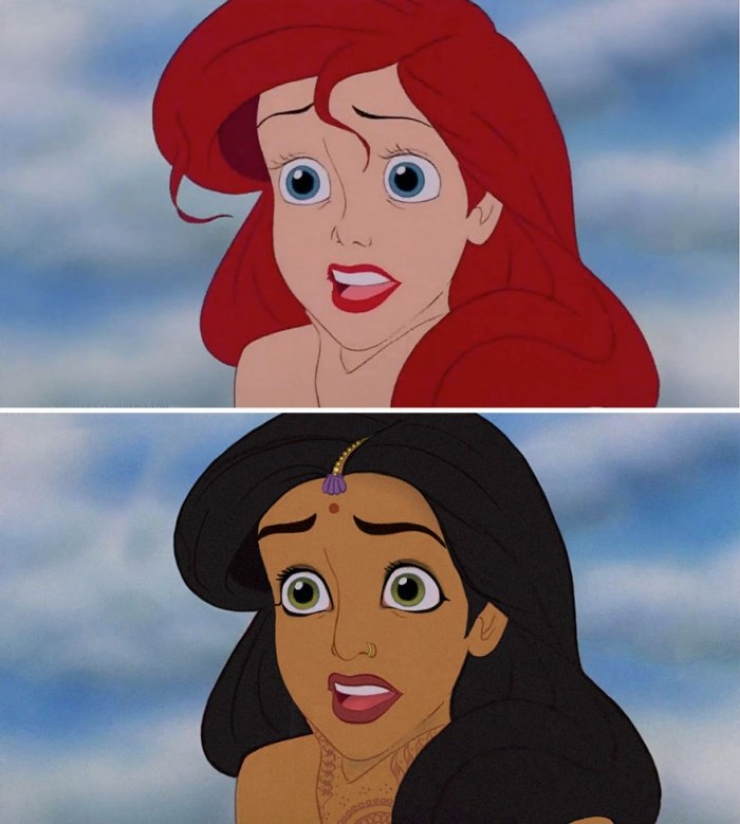Illustration de l'article : Et si les princesses Disney avaient d'autres origines ? (15 photos)