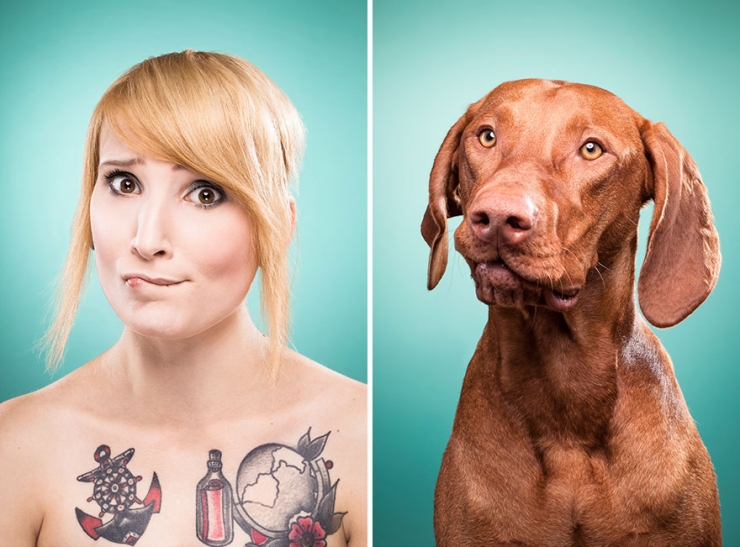 Illustration de l'article : Tel humain, tel chien : 22 photos d'hommes et de femmes imitant leurs chiens
