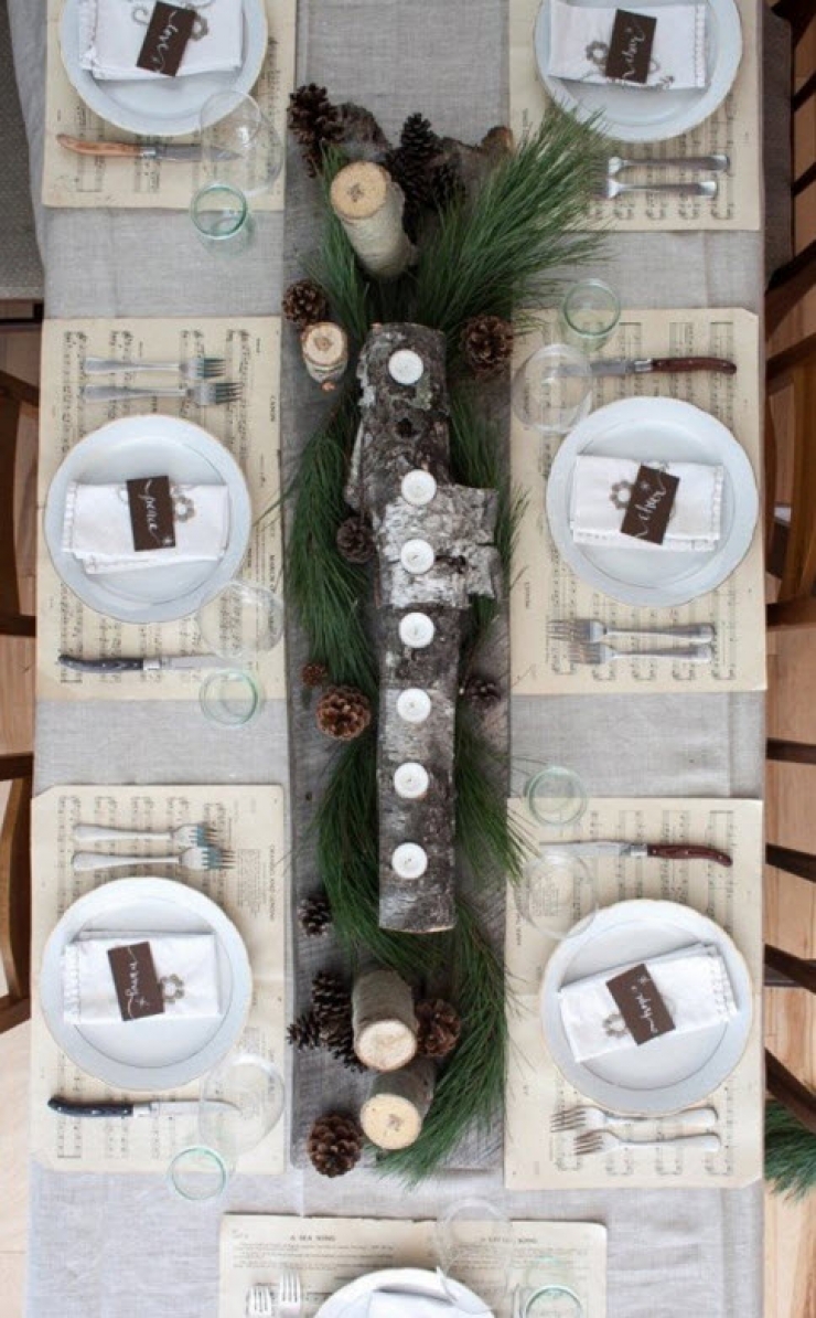 Illustration de l'article : Voici 20 idées de décorations de tables de Noël… La 3 est magnifique !