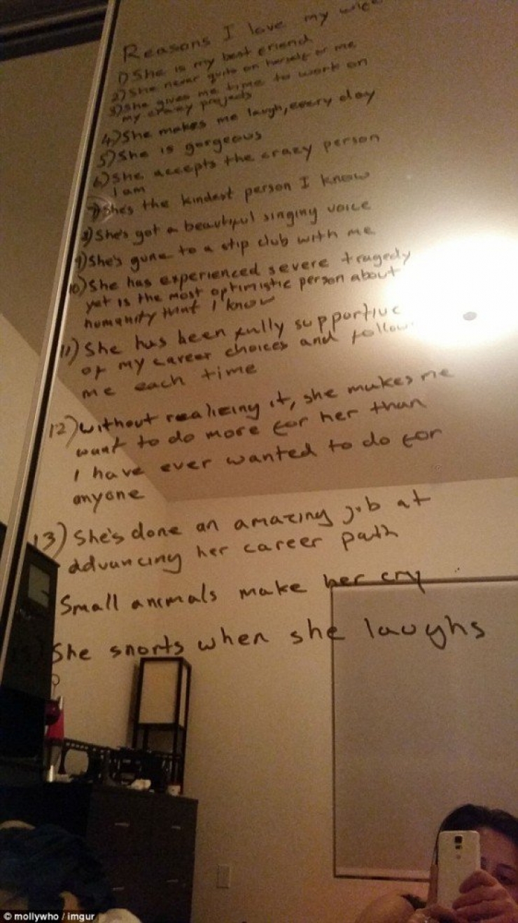 Illustration de l'article : Sa femme souffre de dépression et il lui laisse ce message pour lui montrer à quel point il l’aime et la soutient… C’est ça l’amour !