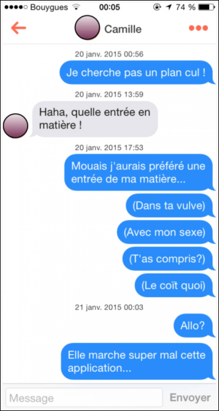 Illustration de l'article : Ces 21 mecs pensaient avoir le truc pour draguer sur Tinder… Heureusement que le ridicule ne tue pas !