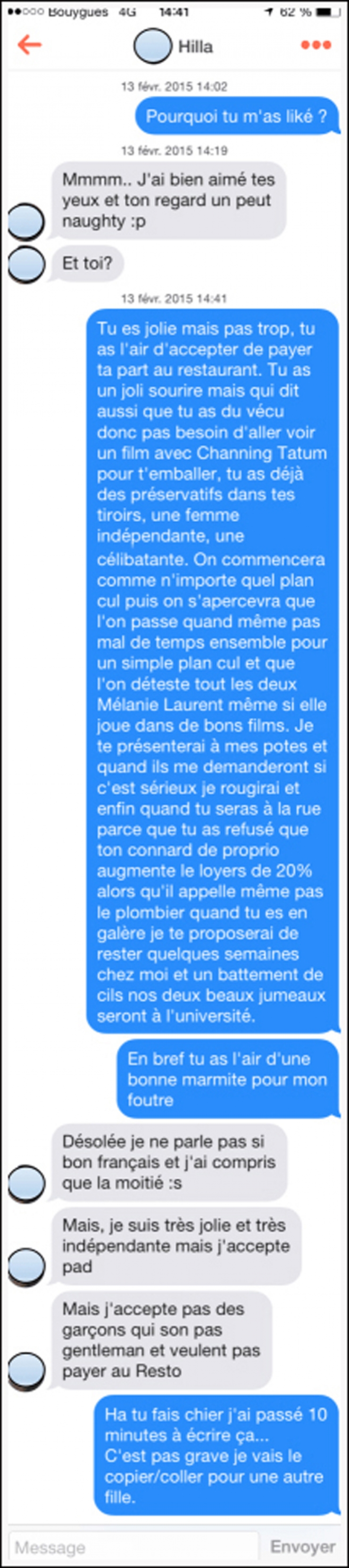 Illustration de l'article : Ces 21 mecs pensaient avoir le truc pour draguer sur Tinder… Heureusement que le ridicule ne tue pas !