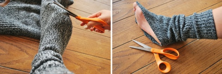 Illustration de l'article : En traçant le contour de son pied, elle réalise un truc épatant qu'il me faut absolument en hiver...