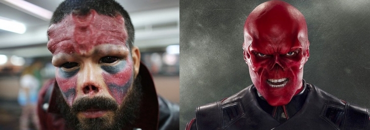 Illustration de l'article : Pr&ecirc;t &agrave; tout pour ressembler &agrave; Cr&acirc;ne Rouge, le super-vilain de Marvel 