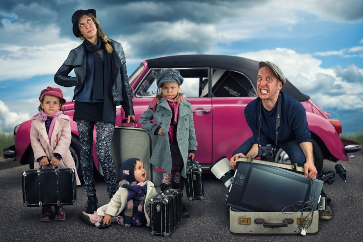 Illustration de l'article : Ce papa utilise PhotoShop pour faire vivre d'incroyables aventures &agrave; ses filles...