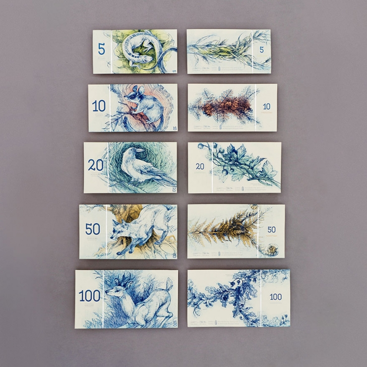 Illustration de l'article : Elle en a marre du design des billets en Euro alors elle cr&eacute;e les siens... Avouez qu'ils sont bien plus beaux...