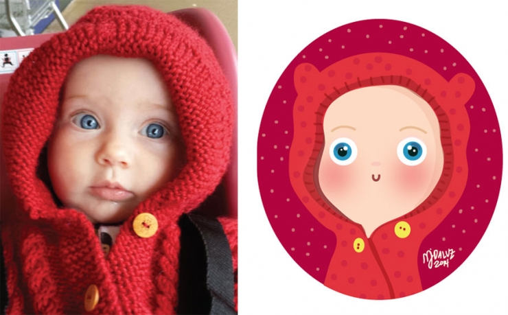 Illustration de l'article : Elle s'inspire de photos d'enfants pour cr&eacute;er d'amusantes illustrations