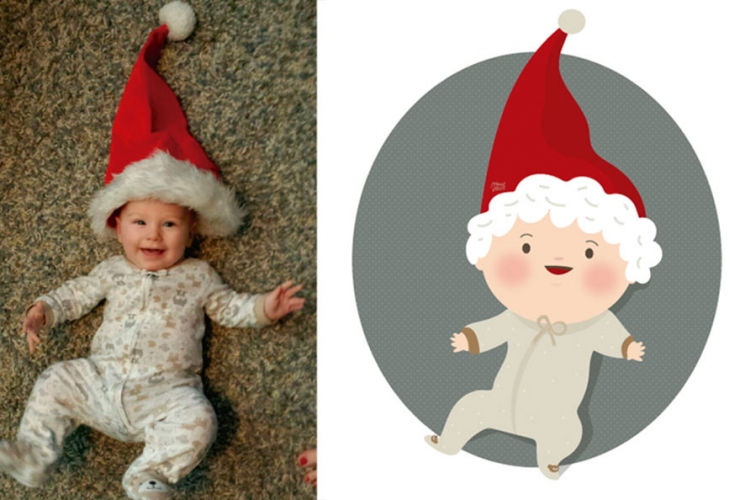 Illustration de l'article : Elle s'inspire de photos d'enfants pour créer d'amusantes illustrations