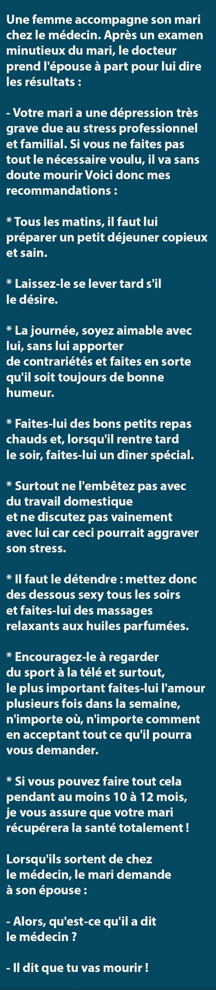 Illustration de l'article : Une femme accompagne son mari chez le médecin...