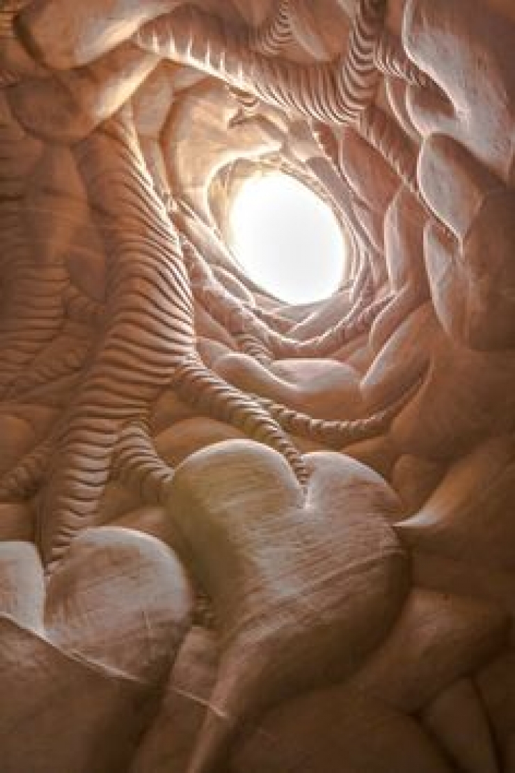 Illustration de l'article : Cet artiste, Ra Paulette, a pass&eacute; plus de 10 ans dans une grotte avec son chien ! Regardez ce qu&rsquo;ils ont fait !