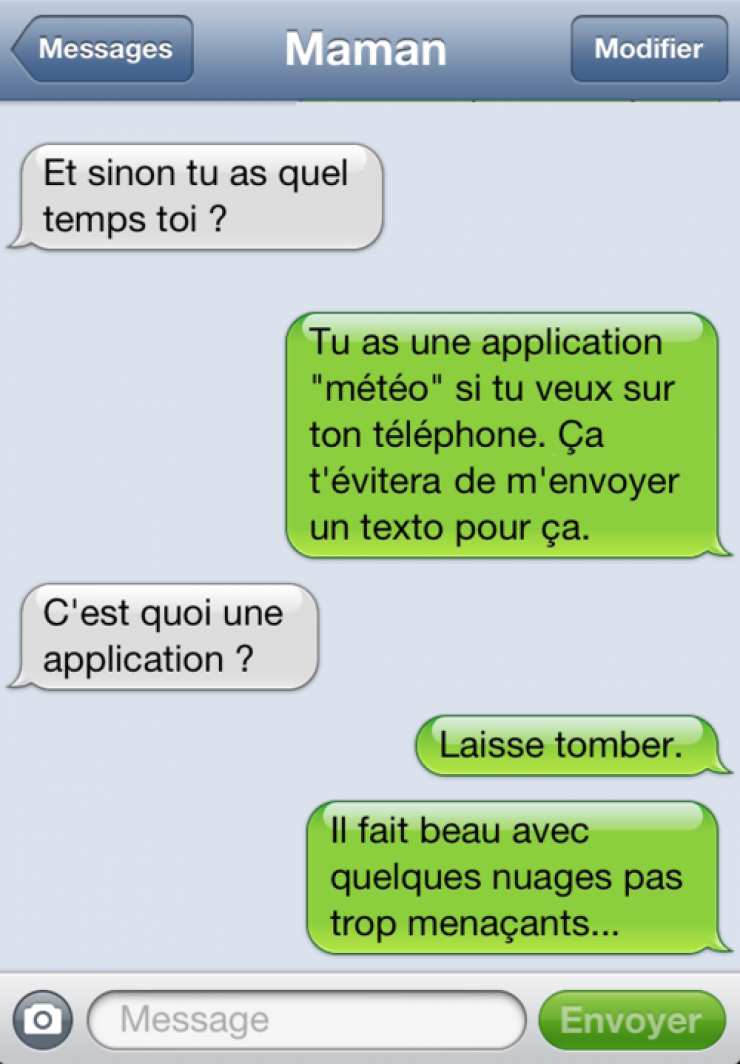 Illustration de l'article : Quand les Mamans se mettent &agrave; faire des SMS...Le r&eacute;sultat est vraiment hilarant!