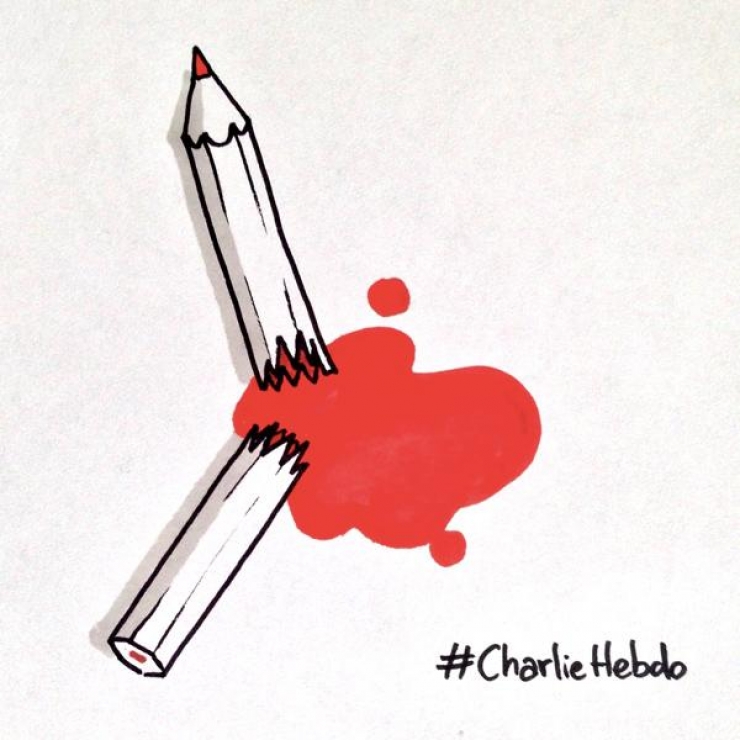 Illustration de l'article : Hommage illustr&eacute; &agrave; Charlie Hebdo