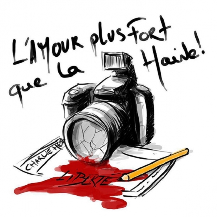 Illustration de l'article : Hommage illustr&eacute; &agrave; Charlie Hebdo