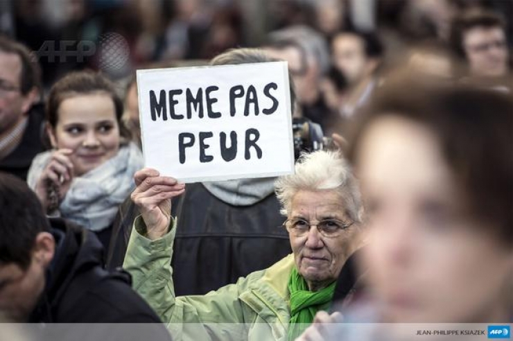 Illustration de l'article : Les plus belles images de la marche r&eacute;publicaine du 11 janvier 2015