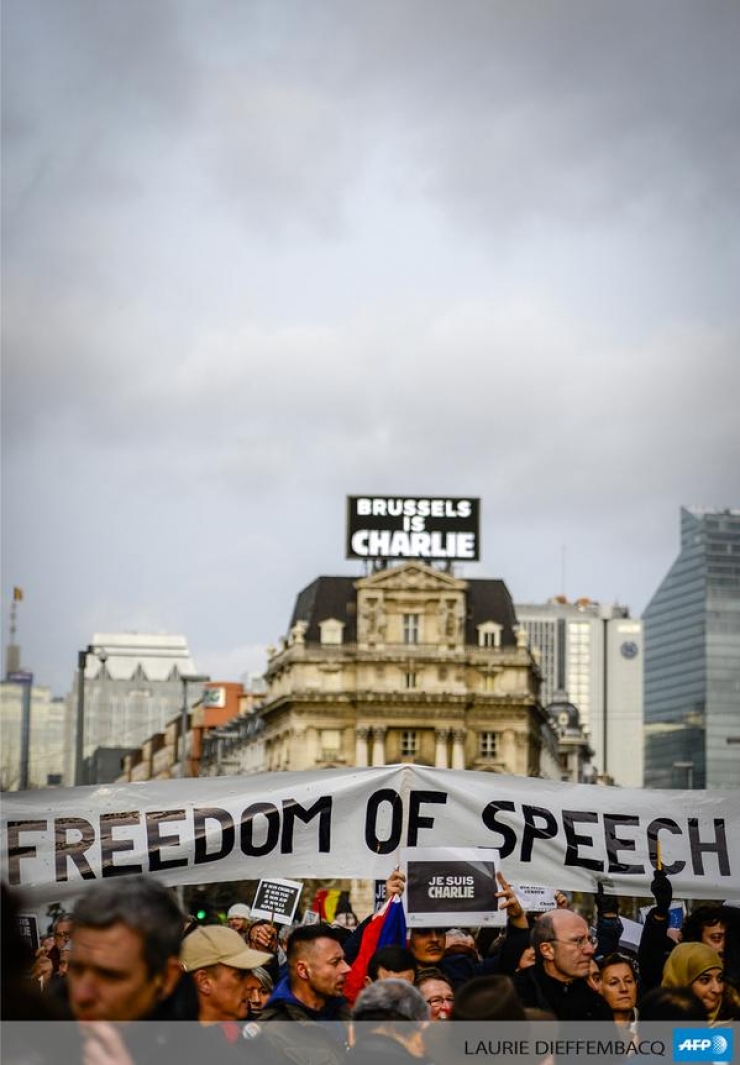 Illustration de l'article : Les plus belles images de la marche r&eacute;publicaine du 11 janvier 2015